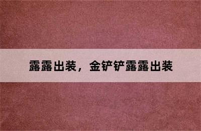 露露出装，金铲铲露露出装