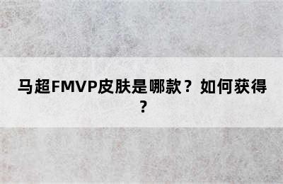 马超FMVP皮肤是哪款？如何获得？