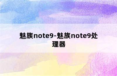 魅族note9-魅族note9处理器