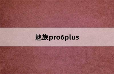 魅族pro6plus