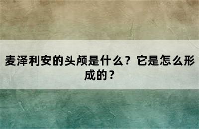 麦泽利安的头颅是什么？它是怎么形成的？